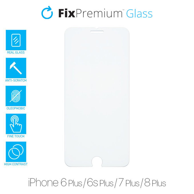 FixPremium Glass - Kaljeno staklo za iPhone 6 Plus, 6s Plus, 7 Plus i 8 Plus