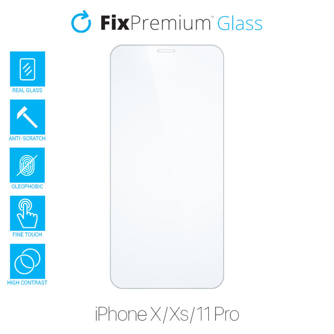 FixPremium Glass - Kaljeno staklo za iPhone X, XS i 11 Pro