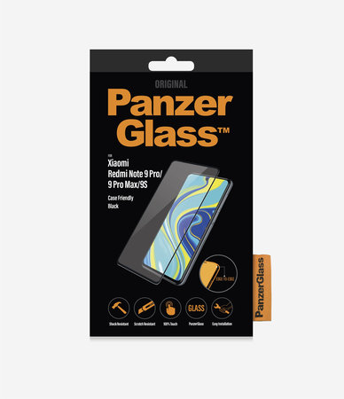 PanzerGlass - Tempered Glass Case Friendly za Xiaomi Redmi Note 9 Pro, črna
