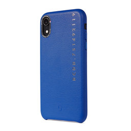 Decoded Leather Back Cover kožené puzdro pre iPhone XR, modré