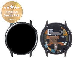 Samsung Galaxy Watch Active R500 - LCD zaslon + zaslon osjetljiv na dodir + okvir (crni) - GH82-18797A Originalni servisni paket