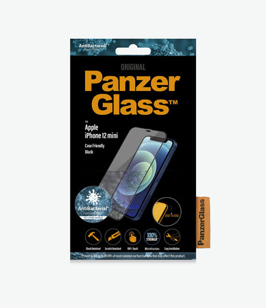 PanzerGlass - Tempered Glass Case Friendly AB za iPhone 12 mini, crna