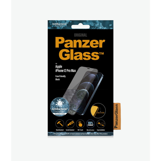 PanzerGlass - Tempered Glass Case Friendly AB za iPhone 12 Pro Max, crna