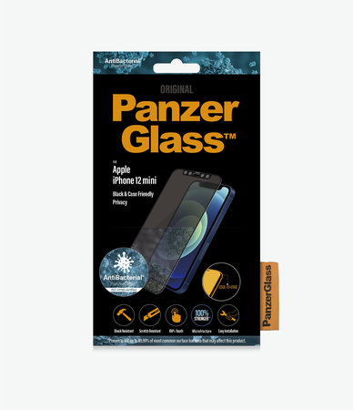 PanzerGlass - Tempered Glass Privacy Case Friendly AB za iPhone 12 mini, crna