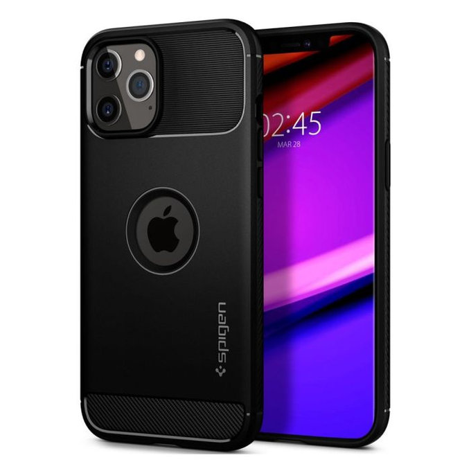 Spigen - Maska Rugged Armor za iPhone 12 & 12 Pro, crna