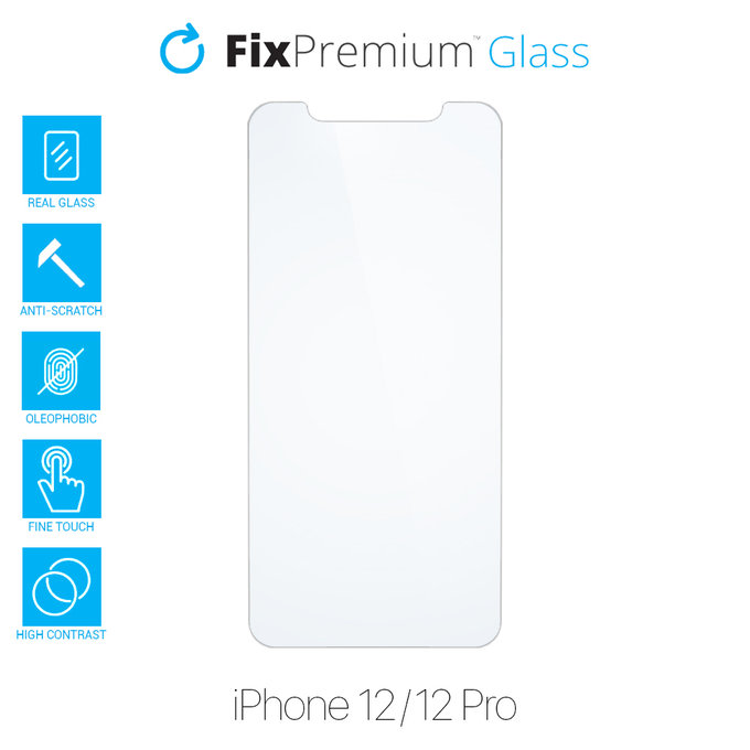 FixPremium Glass - Kaljeno staklo za iPhone 12 i 12 Pro