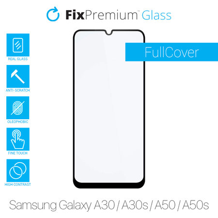 FixPremium FullCover Glass - Kaljeno staklo za Samsung Galaxy A30, A30s, A50 & A50s