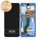 Samsung Galaxy S20 Plus G985F - LCD zaslon + zaslon osjetljiv na dodir + okvir (Aura plava) - GH82-22134H, GH82-22145H Originalni servisni paket