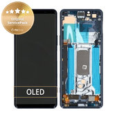 Sony Xperia 5 II - LCD zaslon + zaslon osjetljiv na dodir + okvir (plavi) - A5024934A Originalni servisni paket