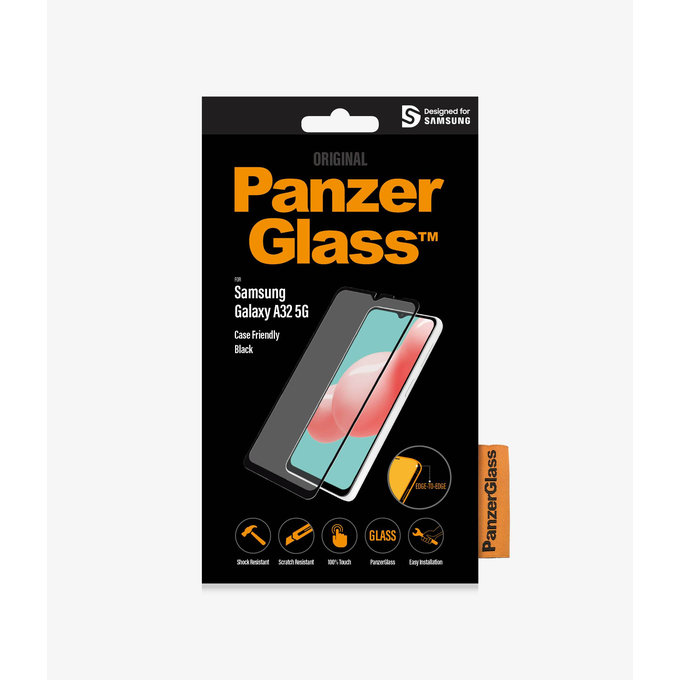 PanzerGlass - Tempered Glass Case Friendly za Samsung Galaxy A32 5G, crna