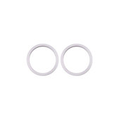 Apple iPhone 11, 12, 12 Mini - Okvir stražnje leće kamere (bijeli) - 2 kom