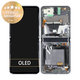 Samsung Galaxy Z Flip 5G F707B - LCD zaslon + zaslon osjetljiv na dodir + okvir (Mystic Gray) - GH82-23351A Originalni servisni paket