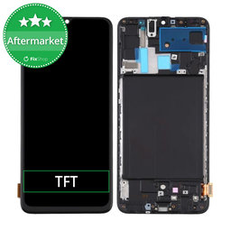 Samsung Galaxy A70 A705F - LCD zaslon + steklo na dotik + okvir (Black) TFT