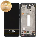 Samsung Galaxy A52 A525F, A526B - LCD zaslon + zaslon osjetljiv na dodir + okvir (Fantastična crna) - GH82-25524A GH82-25526A, GH82-25754A, GH82-25602A Originalni servisni paket