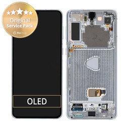 Samsung Galaxy S21 Plus G996B - LCD zaslon + zaslon osjetljiv na dodir + okvir (Phantom Silver) - GH82-24554C, GH82-24553C Genuine Service Pack