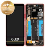 Sony Xperia 10 III - LCD zaslon + zaslon osjetljiv na dodir + okvir (roza) - A5034095A Genuine Service Pack