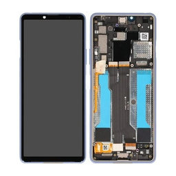 Sony Xperia 10 III - LCD zaslon + zaslon osjetljiv na dodir + okvir (plavi) - A5034094A Originalni servisni paket
