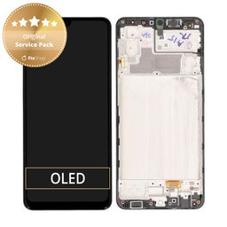 Samsung Galaxy M32 M325F - LCD zaslon + zaslon osjetljiv na dodir + okvir (crni) - GH82-25981A, GH82-26193A Originalni servisni paket