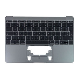 Apple MacBook 12" Retina A1534 (početak 2015. - Sredina 2017.) - Gornji okvir tipkovnice + tipkovnica UK (Space Gray)