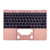 Apple MacBook 12" Retina A1534 (početak 2015. - Sredina 2017.) - Gornji okvir tipkovnice + tipkovnica US (ružičasto zlatna)