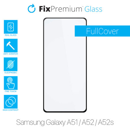 FixPremium FullCover Glass - Kaljeno staklo za Samsung Galaxy A51, A52 & A52s