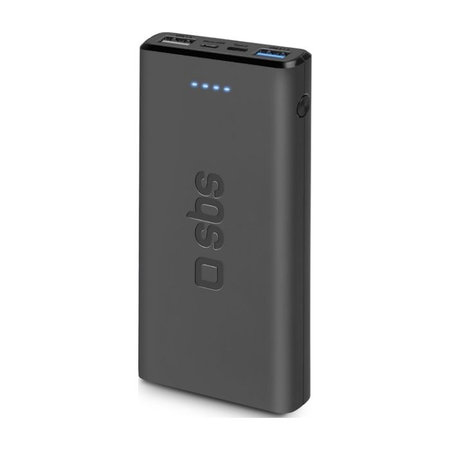 SBS - PowerBank 10.000 mAh, 2x USB, Micro-USB, crna