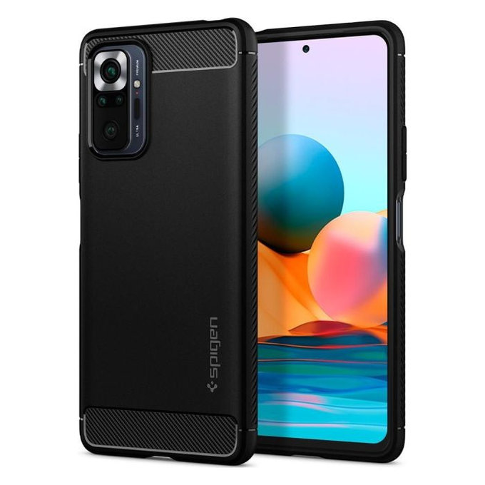 Spigen - Maska Rugged Armor za Xiaomi Redmi Note 10 Pro, crna