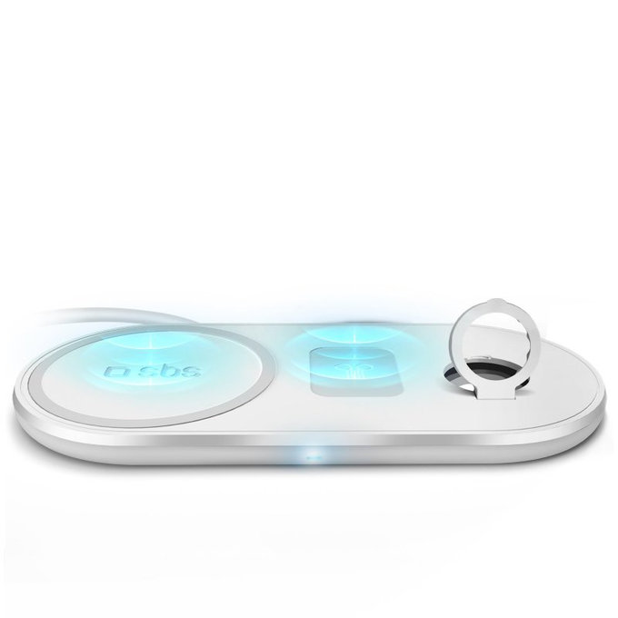 SBS - Bežični punjač 3u1, bijeli