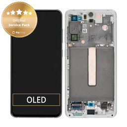 Samsung Galaxy S21 FE G990B - LCD zaslon + zaslon osjetljiv na dodir + okvir (bijeli) - GH82-26414B, GH82-26420B, GH82-26590B Originalni servisni paket