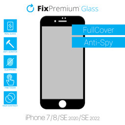 FixPremium Privacy Anti-Spy Glass - Kaljeno staklo za iPhone 7, 8, SE 2020 & SE 2022
