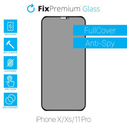 FixPremium Privacy Anti-Spy Glass - Kaljeno staklo za iPhone X, XS i 11 Pro