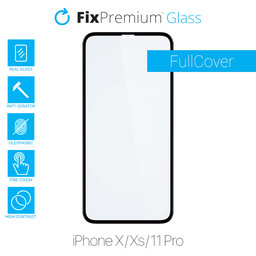 FixPremium FullCover Glass - Kaljeno staklo za iPhone X, XS & 11 Pro