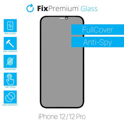 FixPremium Privacy Anti-Spy Glass - Kaljeno staklo za iPhone 12 i 12 Pro