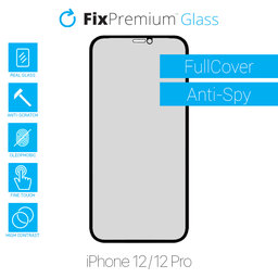 FixPremium Privacy Anti-Spy Glass - Kaljeno staklo za iPhone 12 i 12 Pro