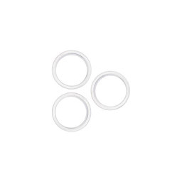 Apple iPhone 13 Pro, 13 Pro Max - Okvir stražnje leće kamere (srebrni) - 3 kom
