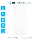 FixPremium Glass - Kaljeno Staklo za iPhone 13, 13 Pro, 14 i 16e