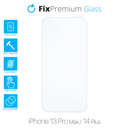 FixPremium Glass - Kaljeno staklo za iPhone 13 Pro Max & 14 Plus