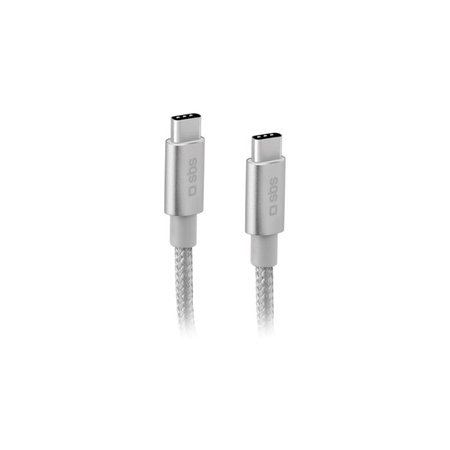 SBS - USB-C / USB-C kabel (1,8 m), sivi