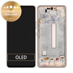 Samsung Galaxy A53 5G A536B - LCD zaslon + zaslon osjetljiv na dodir + okvir (Awesome Peach) - GH82-28024D, GH82-28025D Genuine Service Pack