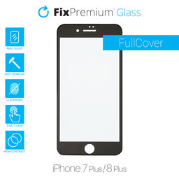 FixPremium FullCover Glass - Kaljeno Steklo za iPhone 7 Plus in 8 Plus
