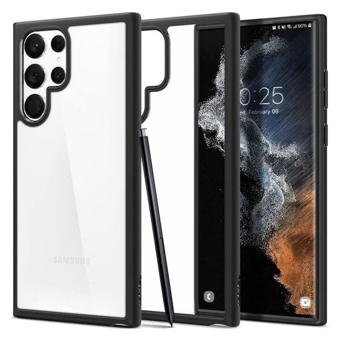 Spigen - Maska Ultra Hybrid za Samsung Galaxy S22 Ultra, mat crna