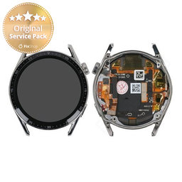 Huawei Watch GT 3 JPT-B19 46 mm - LCD zaslon + zaslon osjetljiv na dodir + okvir (srebrni) - 02354QMS Genuine Service Pack