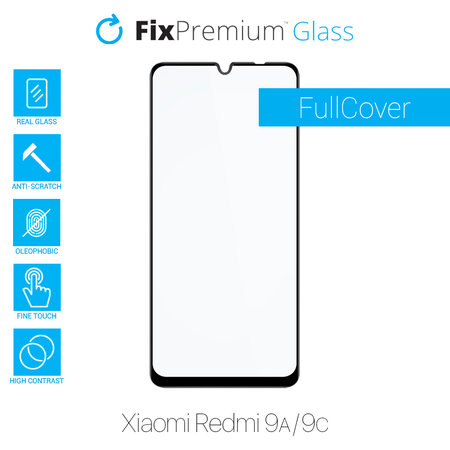 FixPremium FullCover Glass - Kaljeno staklo za Xiaomi Redmi 9A & 9C