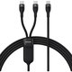 Baseus - USB-C / 2x USB-C kabel (1,5 m), crni