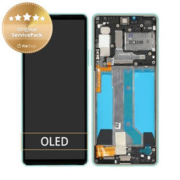 Sony Xperia 10 IV XQCC54 - LCD zaslon + zaslon osjetljiv na dodir + okvir (mint) - A5047175A Originalni servisni paket