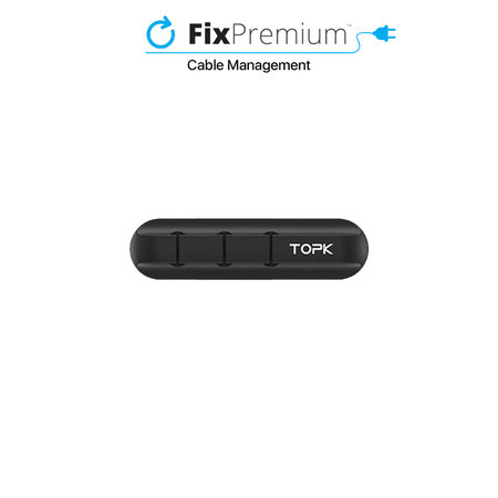 TOPK - Organizator kabela - Držač za 3 kabela, crni