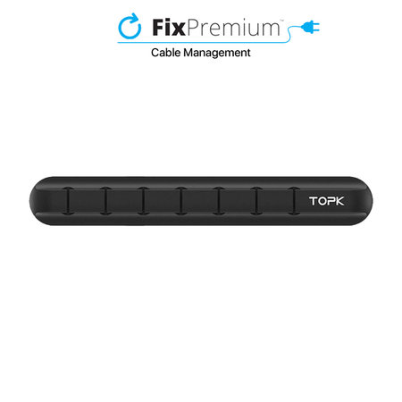 TOPK - Organizator kabela - Držač za 7 kabela, crni