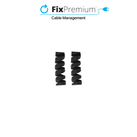 FixPremium - Organizator kabela - Štitnik za kabel - Set od 2 komada, crni