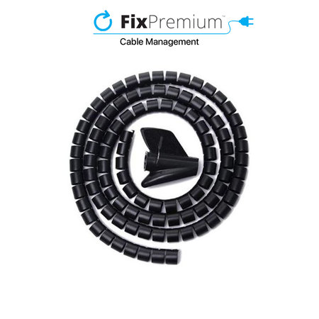 FixPremium - Organizator kabela - Cijev (16 mm), duljina 2M, crna