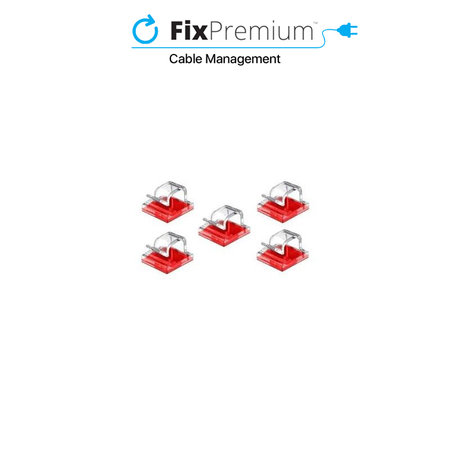 FixPremium - Organizator kabela - Stezaljke - Set od 5 komada, prozirni